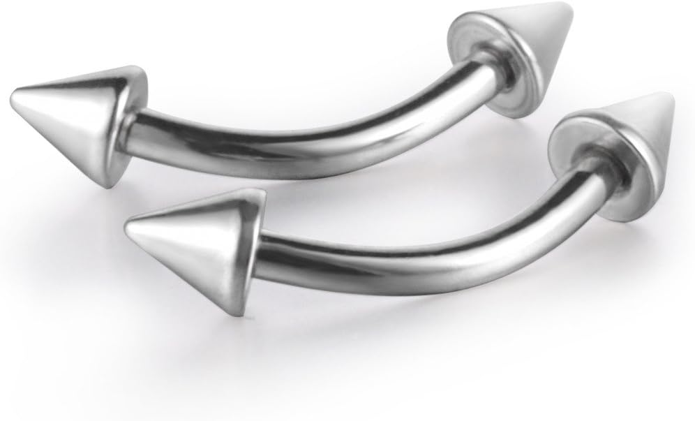 Stayoung Bijoux inoxydable en acier pour sourcil/tragus/Lèvre/oreille/boucles d'oreilles Piercing Arcade Corps Piercing, 4 couleurs