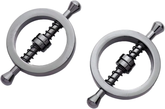 Aislor 2Pcs Adulte Faux Non-Piercing Boucle de Téton Mamelon Anneaux Acier Bijoux de Corps Vis Ronde Barbell Bouclier Taille unique Argenté
