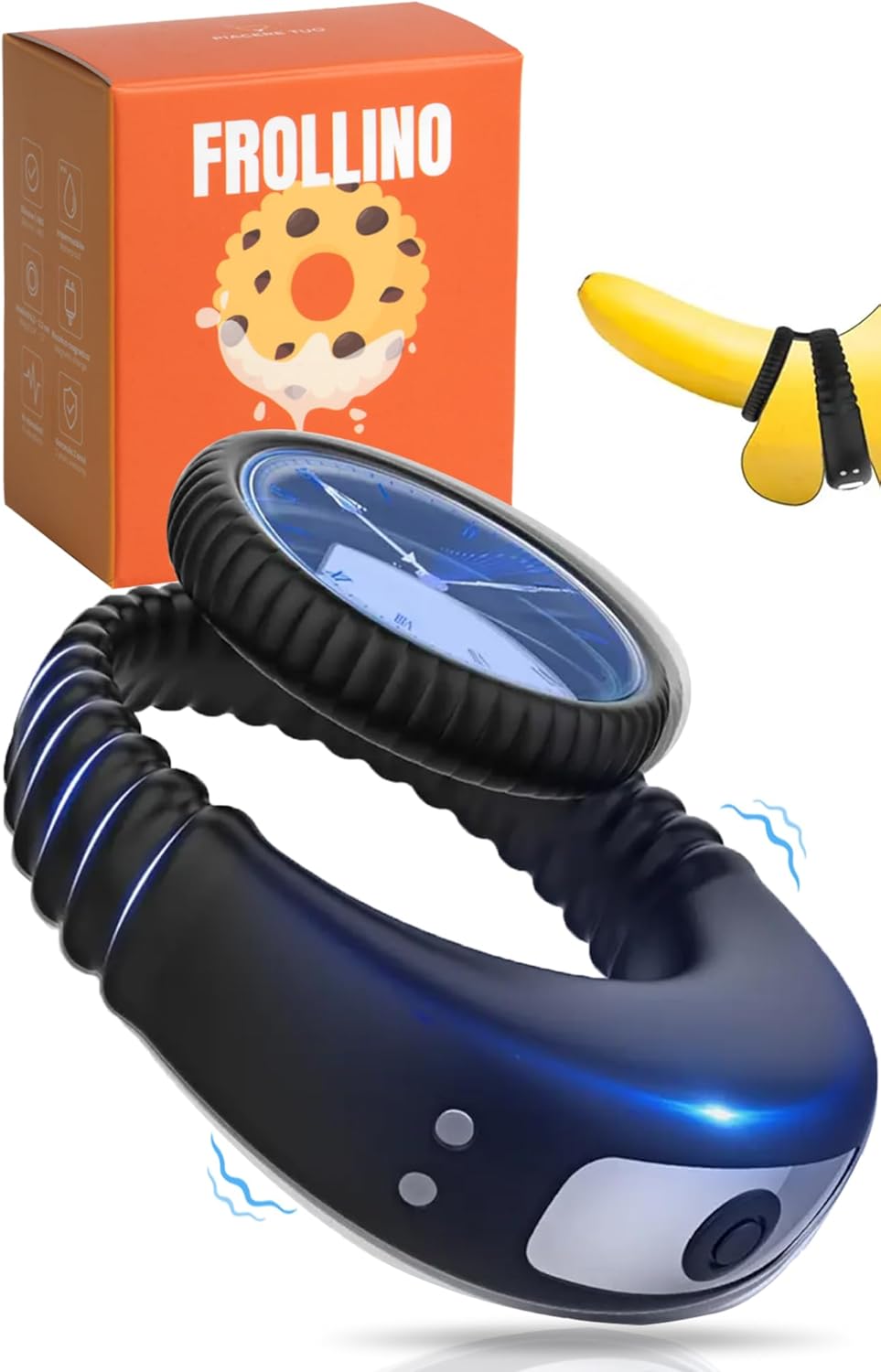 Anneau vibrant de pénis – vibromasseur pour homme, cockring femme, stimulateur clitoridien, sextoy couple, pénien testicules, orgasme, sexetoy, plaisir sexuel, adulte, connecté, bdsm Frollino