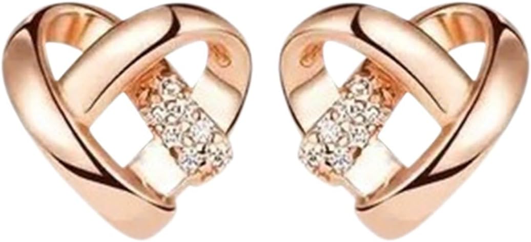 Boucles d'oreilles à double tige pour femme Lymphvité, magnétothérapie, boucles d'oreilles créoles d'activité, boucles d'oreilles d'acupuncture bijoux rose gold