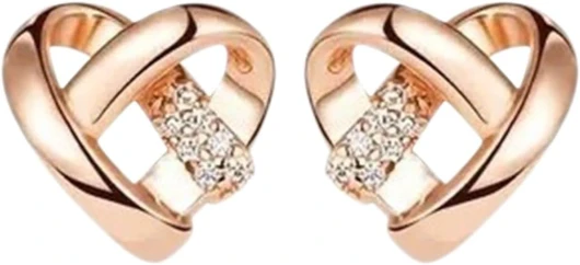 Boucles d'oreilles à double tige pour femme Lymphvité, magnétothérapie, boucles d'oreilles créoles d'activité, boucles d'oreilles d'acupuncture bijoux rose gold