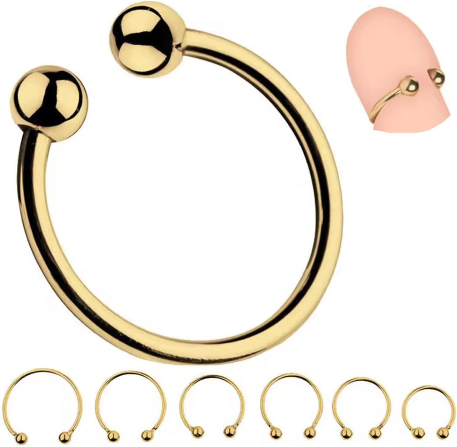 YZBZNG Matériau en Acier Inoxydable Délicat et Lisse à Porter,A-35mm A 35mm