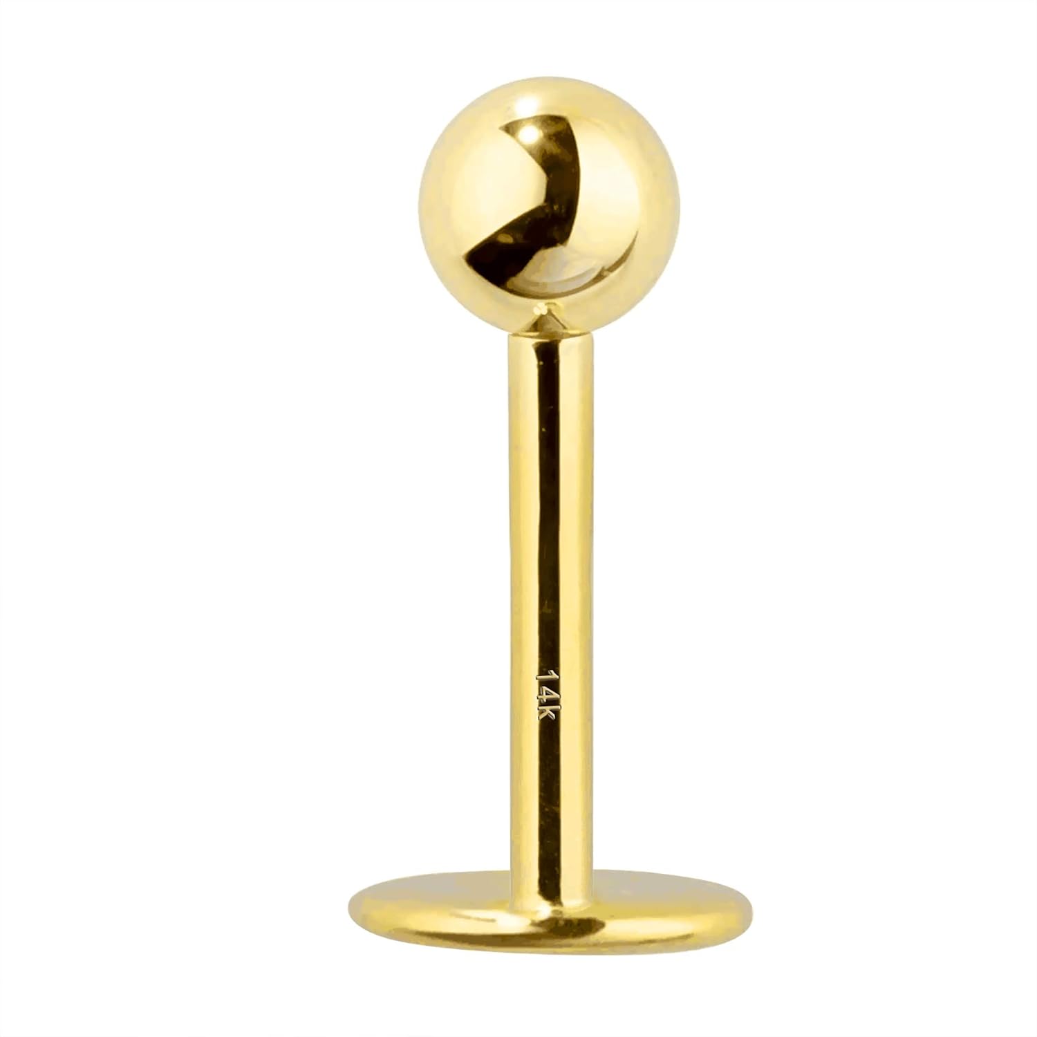 16G Boucles d'oreilles Cartilage Piercing Helix Or 14 Carats Jaune Lip Labret Barre Hélix Oreille Anti Tragus Conch Ring Studs Bijoux Femme Filles Cadeau 1.2mm