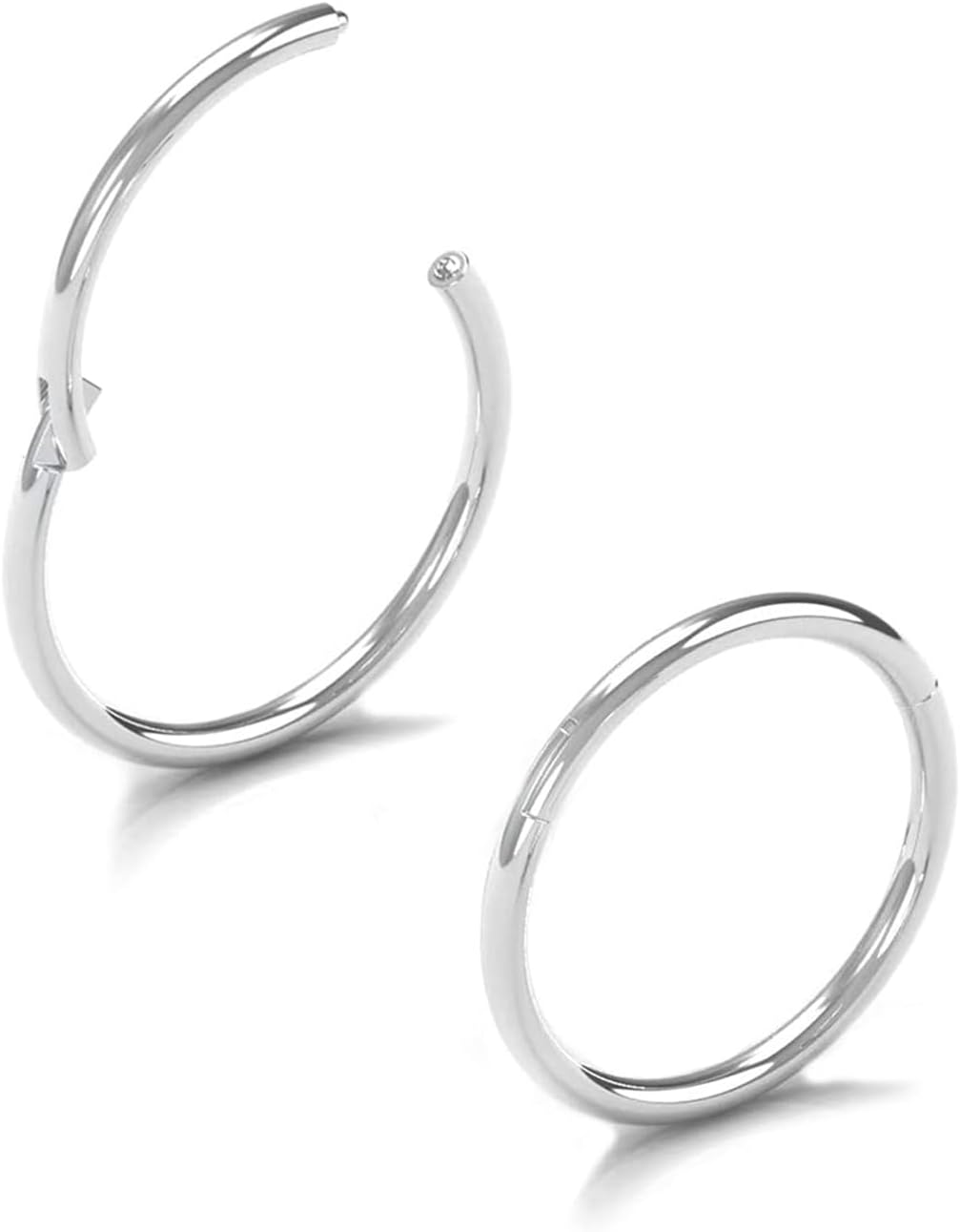 2 pièces piercing nez anneau or argent 20G piercing nez 7mm 8mm 9mm 10mm piercing oreilles septum bijoux noir or rose segment anneau piercing nez Hoop Lip Tragus Helix piercings