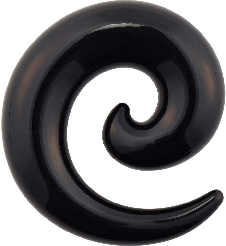 Piercingline Piercing Acrylique Dehn spirale Noir 14 Millimètres