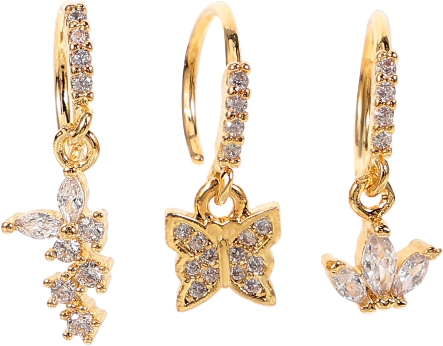 3 Pièces bijoux anneaux de nez charme pendant d'anneau de nez piercing au nez anneaux de nez septum Plonds de nez en acier inoxydable bijoux de perçage au nez