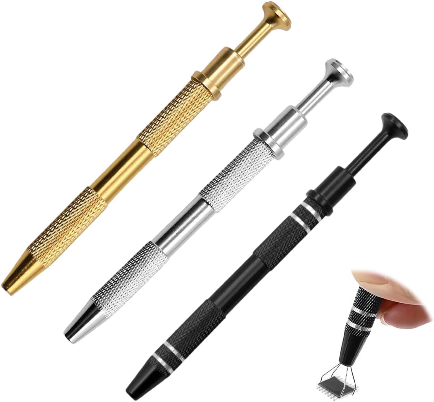 LBJFYHJN Lot de 3 pinces de piercing pour boules avec boule de piercing - Aide au changement de piercing pour bijoux, perles, montres, lunettes