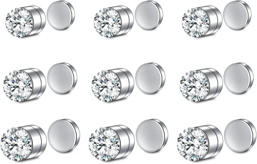 7pcs Piercing Nombril Bioflex Flexible et Acier Chirurgical Barres de Nombril Cristal CZ Diamant Piercing Bijoux de Corps 10mm 14G