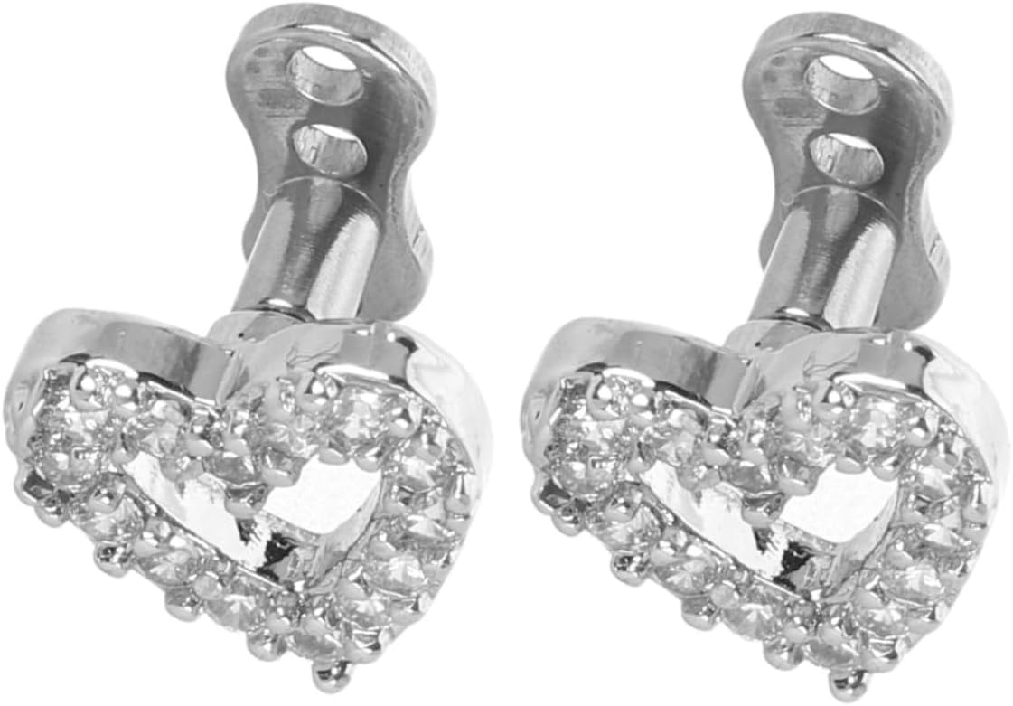 CALLARON 2 pièces Boucles Oreilles Acier Inoxydable Cœur Zirconium Clous de Piercing Corporels Hypoallergéniques pour Femmes Bijoux de et Symboliques