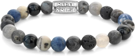 Rebel & Rose Bracelet pour Homme Acier Inoxydable RR-80114-S-XL 21 cm