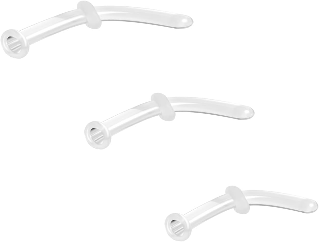 ZS Lot de 3 piercings de nez en verre - 14 g, 16 g, 20 g - Pour cartilage, conque, daith, hélix, septum - Bijoux pour homme et femme