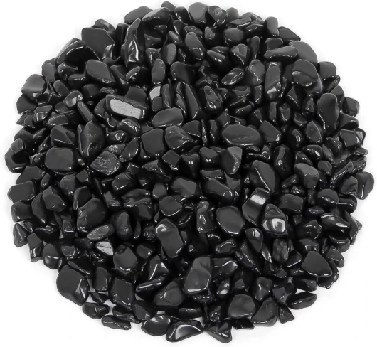 Orientrea Mini Obsidienne Pierres polies de Cristal, Obsidienne Naturelle de 500 g, Petite Passée Chips écrasé Pierre Guérison Reiki Cristal Bijoux Décoration de la Maison