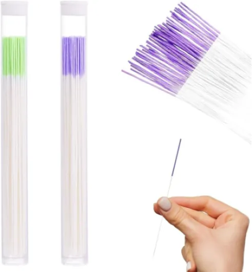 JEYORZY Lot de 120 Nettoyeurs pour Trou d'oreille, Ligne de Nettoyage pour Trou d'oreille, Nettoyeur Trou Boucles d'oreilles, Élimination des odeurs, Avec 2 Tubes de Rangement en Plastique Multicolore-1