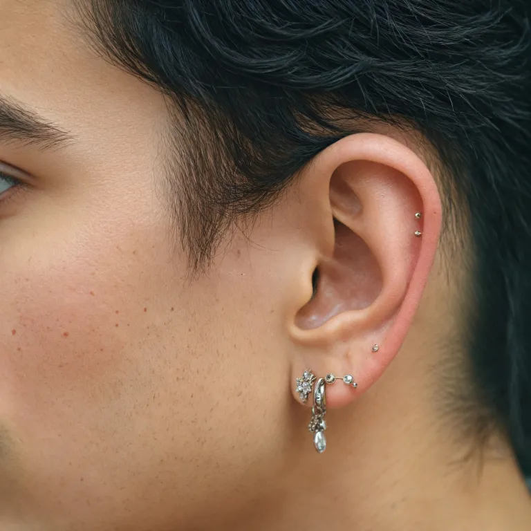 Les tendances du piercing d'oreille chez les hommes