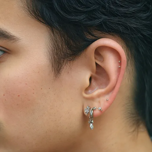 Les tendances du piercing d'oreille chez les hommes