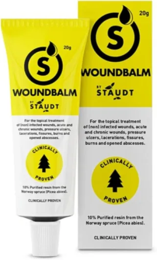 Baume Cicatrisant Staudt – Pommade Naturelle aux Propriétés Apaisantes – Crème de Soin pour la Cicatrisation et la Prévention des Cicatrices sur Coupures, Brûlures, Plaies Chirurgicales – 20g