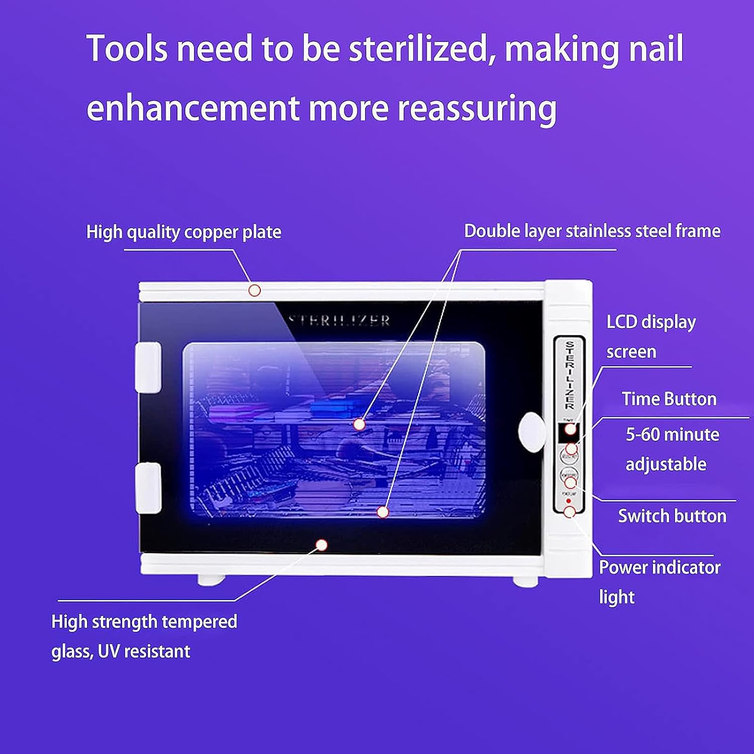 Armoire de Désinfection UV, Stérilisateur UV ultraviolet ozone haute pression stérilisateur boîte de désinfection avec Minuterie, pour le Salon, Pédicure, Dentisterie, Manucure