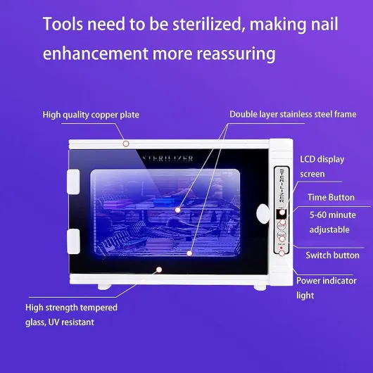 Armoire de Désinfection UV, Stérilisateur UV ultraviolet ozone haute pression stérilisateur boîte de désinfection avec Minuterie, pour le Salon, Pédicure, Dentisterie, Manucure