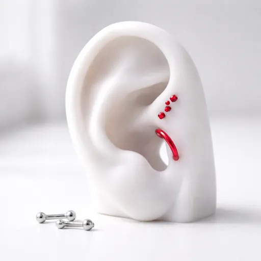 Stacked tragus et faux snug : les placements qui redessinent l'oreille en 2026