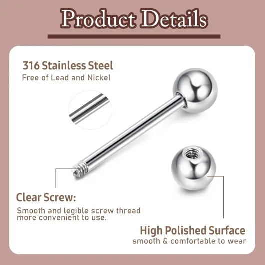 8 Paires 14G Piercing Teton pour Femme, Acier Inoxydable 316L Anneau de Mamelon CZ Piercings Barbells Coeur fer à Cheval Chaîne CZ Barbell Piercing Bijoux de Corps, Argent