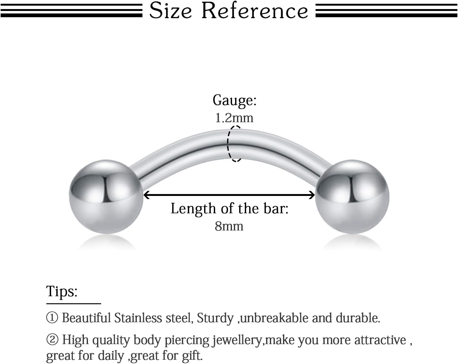 14/16/24/28 pièces Piercing de nombril clair Set de piercing sourcils, anneau nombril grossesse, Bioflex Curved sourcils nez lèvres cartilage oreille Kit 20pcs