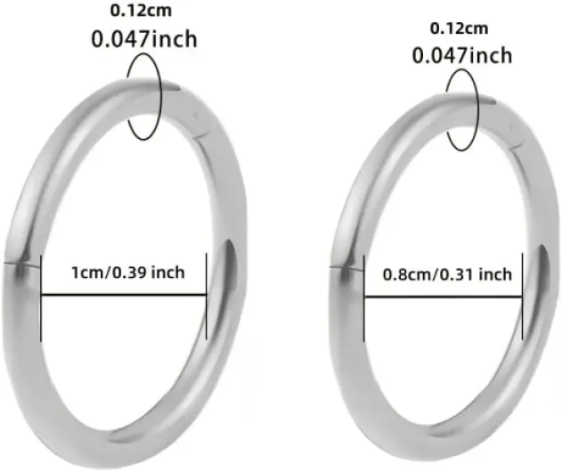 Poids Oreille écarteur Plug Tunnel Jauges 10 PCS Anneaux en Acier Inoxydable étirement extenseur Piercing 8mm 10mm 1.2*10mm Argent