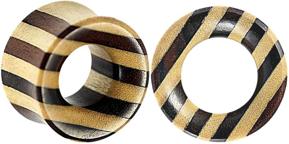 Piercing d'oreille unique fait à la main bio naturel double évasement pour lobe d'oreille - Tailles disponibles 0 g (8 mm) à 30 mm (1 paire) M01 15/16 = 24mm