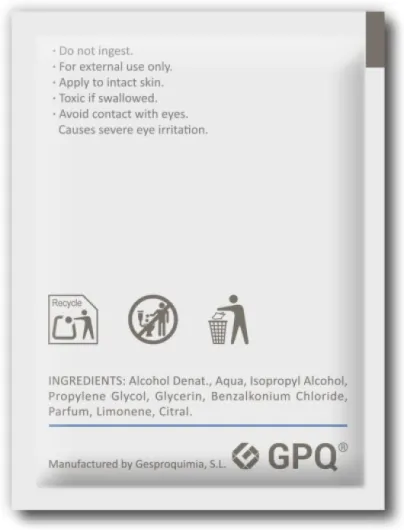 GPQ - BIOHANDS Lingettes Hydroalcooliques 70% Alcool - 500 unités - UNE EN 14476, 1040, 1275 - Parfumées - TNT 100% Biodégradable - Hygiénisant pour les Mains - Sans Parabènes - Fabriqué dans l’UE