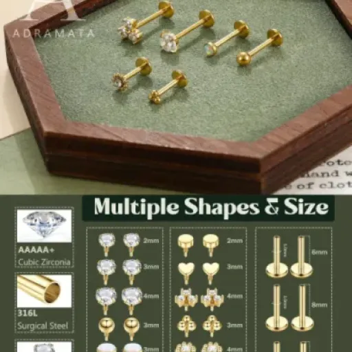 Test Adramata 16G/18G Piercing Tragus Labret : un kit pas cher qui fait le job, avec quelques limites