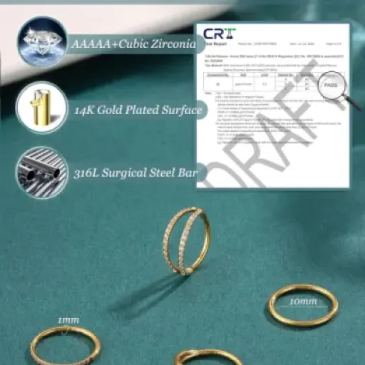 Test Dochais 4PCS 18G Piercing Nez Anneaux : du cheap correct pour changer souvent sans se ruiner