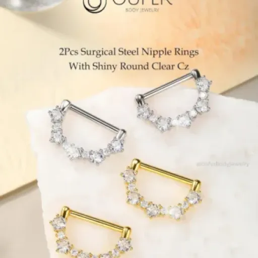 Test OUFER Body Piercing barres de mamelon 14G : simples, pas chères, mais attention au plaquage