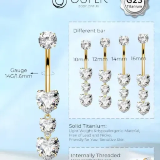 Test OUFER Titanium Belly Bar : un piercing nombril simple qui fait le job sans rouiller