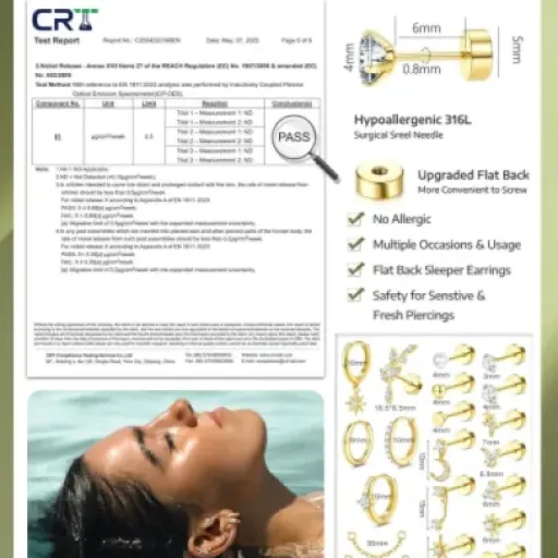 Test CASSIECA 21Pcs Boucles d'Oreilles Femme : un gros lot de piercings pas cher pour varier les looks