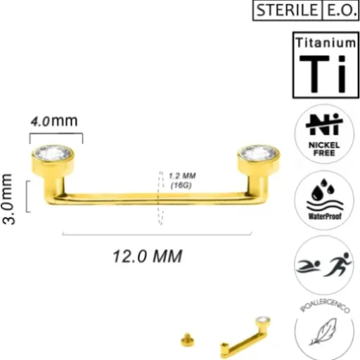 Test Piercing Barbell à Surface Titane Or : simple, discret et plutôt fiable au quotidien