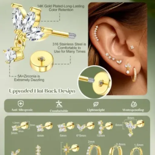 Test Milacolato 12 pièces piercing oreille : un kit pas cher qui fait le job (avec quelques limites)