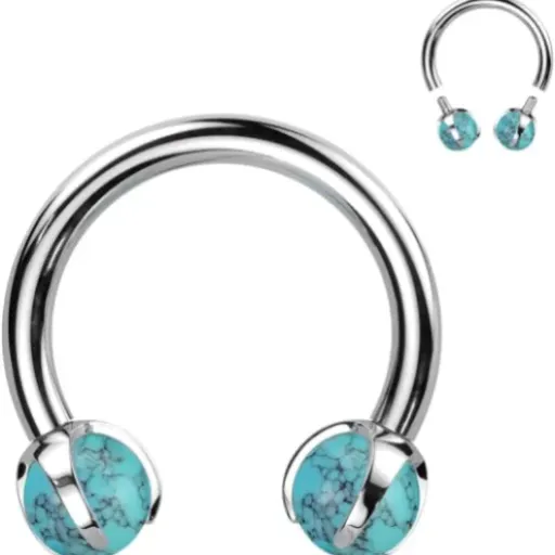 Test Paula & Fritz Piercing fer à cheval septum turquoise : simple, propre, ça fait le job