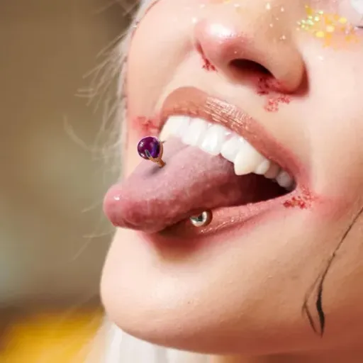 Test CM Crareesi Mania Piercing de langue titane G23 : joli avec améthyste, mais pas irréprochable