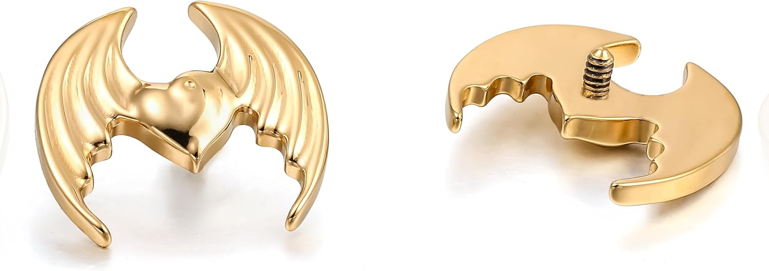 Bijoux de piercing en titane F136 hypoallergénique de qualité implant à dos plat, 18G, 6 mm 8 mm 10 mm, pour tragus, hélix, conque, cartilage, boucle d’oreille à tige couleur E