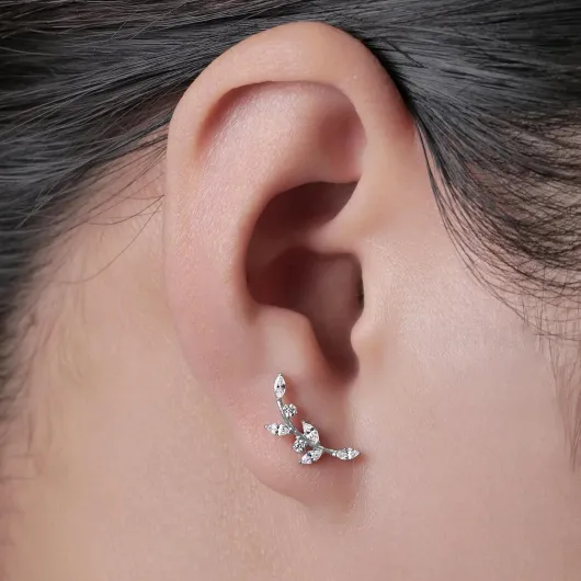 Boucles d'Oreilles en Titane Médical Avec Bouchon à vis, Boucles d'Oreilles G23 Low Sensitive Health stud, Boucles d'Oreilles Sans Nickel pour Femmes CZ I2