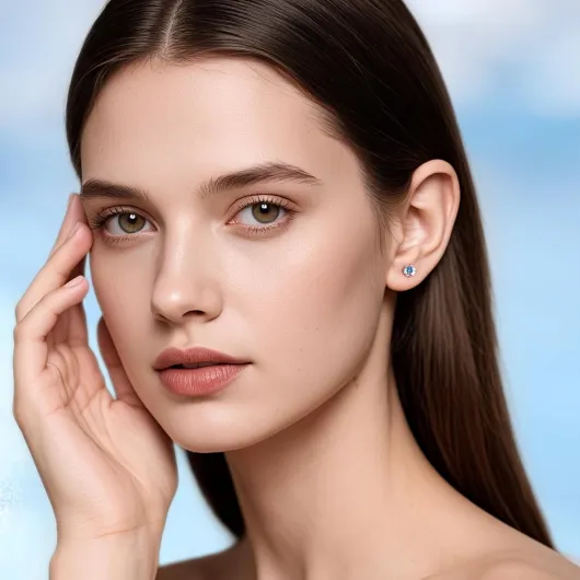 Limerenica Boucles d'oreilles à Visser pour Femmes Hypoallergénique boucle doreille Titane Tragus 20G CZ Helix Piercing Médical en Titane pour Oreilles Sensibles Cartilage 5mm Aurore boréale