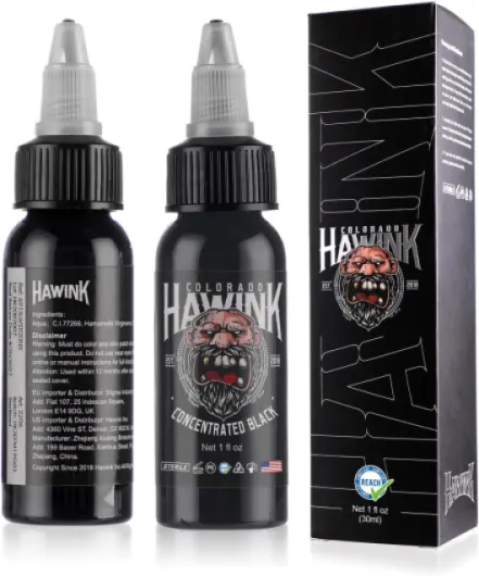 Encre Tatouage Professionnel Noir Concentré 1 Flacon de 30ml Tattoo Ink Concentrated Black TI203-30-002 1oz Noir Concentré