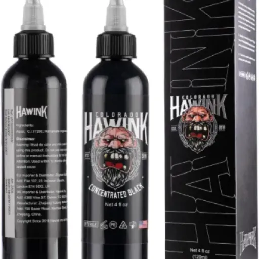 Test HAWINK Encre Tatouage Noir 120 ml : un noir bien dense pour bosser sans se ruiner