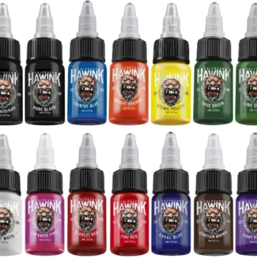 Test HAWINK Encre Tatouage 14x15 ml : un kit pas cher pour s’entraîner, moins rassurant pour la vraie peau