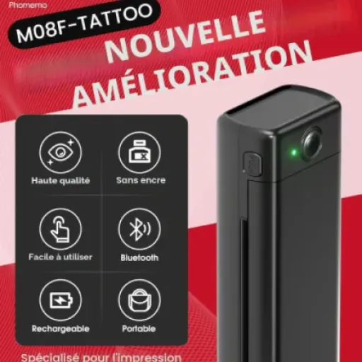 Test Phomemo M08F : l’imprimante de pochoirs tatouage qui simplifie bien la vie en studio