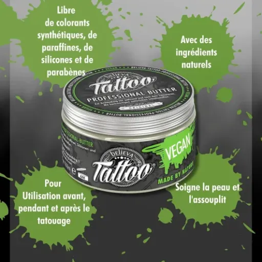 Test Believa Tattoo Professional Butter : le beurre qui fait le job pour les tatouages, sans pétrochimie