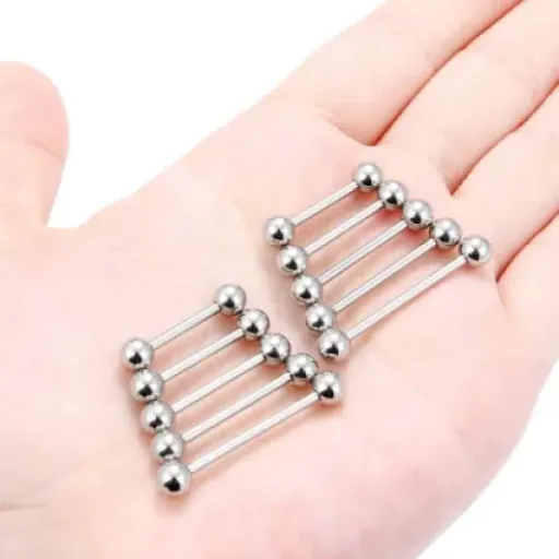 Test FECTAS 5pcs 14G : des barbells pas chers qui font le job pour langue et tétons