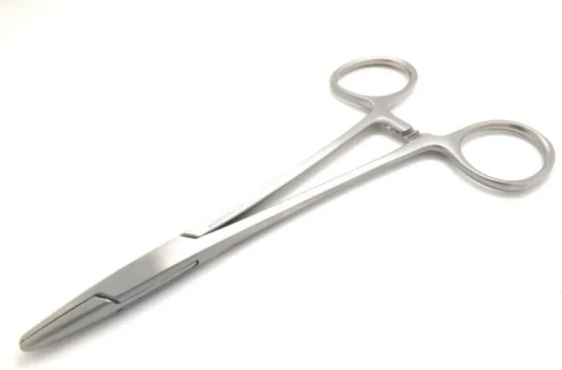 Pince-étau Porte-boucles d'oreilles à tige et boule Mayo Hegar Porte-aiguille Entraînement à la suture Outils de piercing corporel Pince de pêche Outils vétérinaires 14 cm