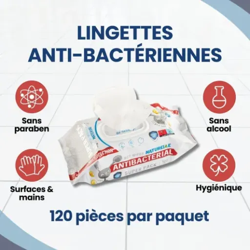 Test Naturelle Lingettes Humides Antibactériennes : le gros pack qui fait le job sans alcool
